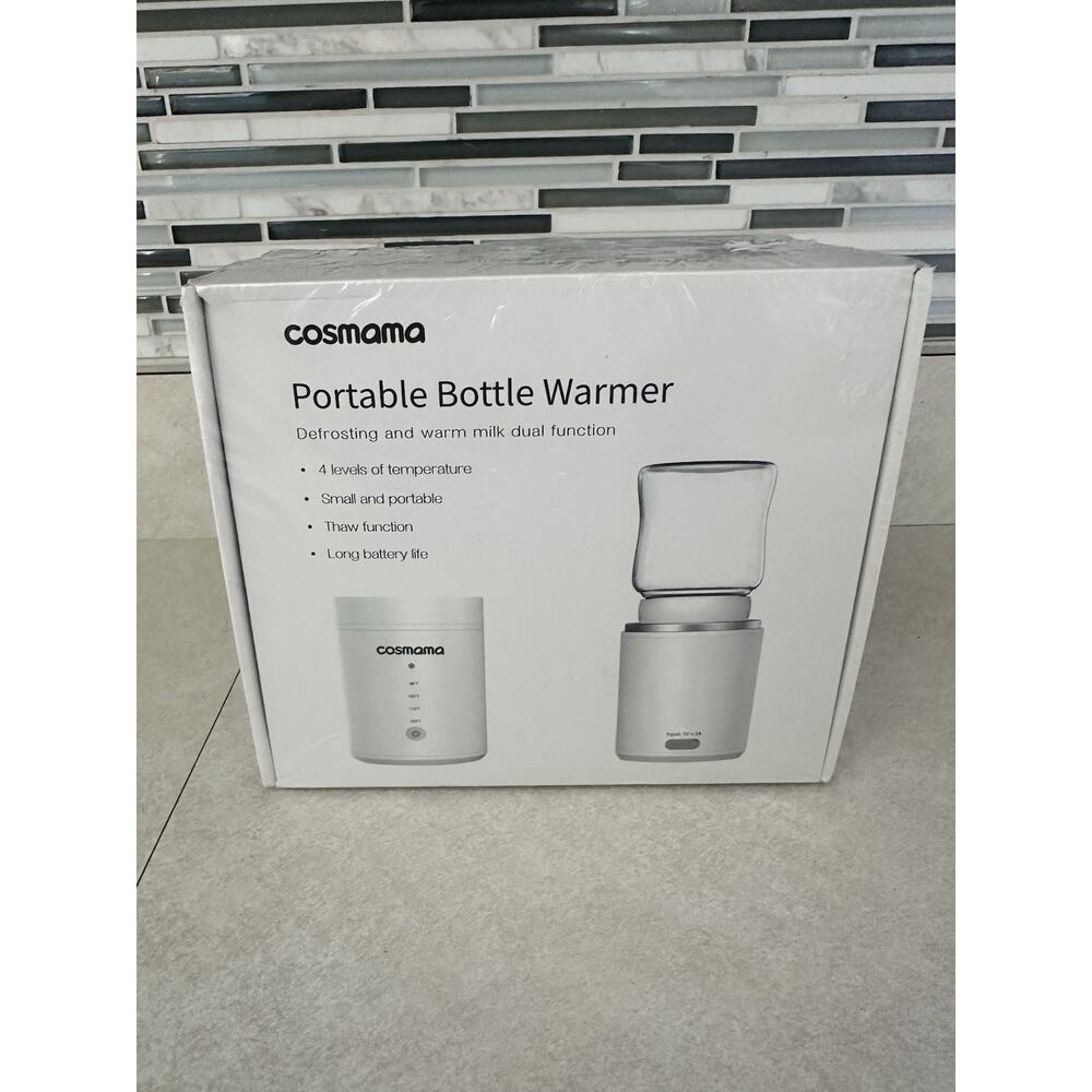 Cosmama Portable Bottle Warmer - Travel, 4 Adapters, Compatible With Most Bottle